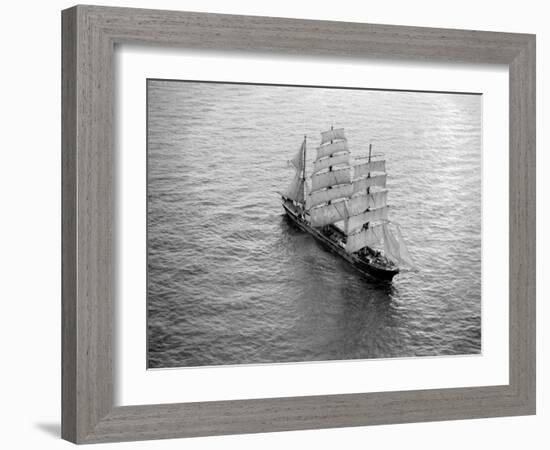 The Windjammer Penang Sailing in the English Channel, 1935-null-Framed Photographic Print