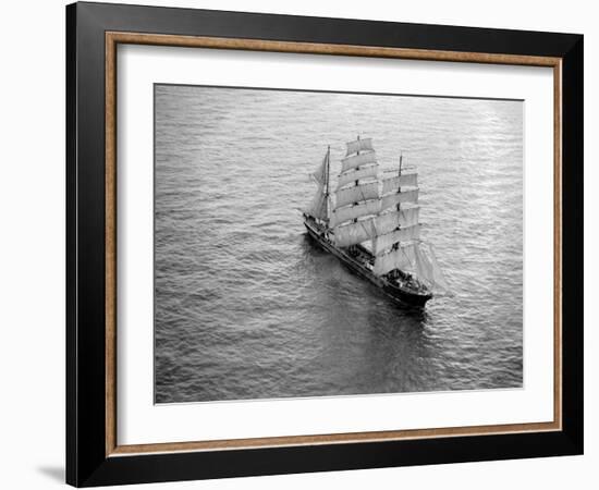 The Windjammer Penang Sailing in the English Channel, 1935-null-Framed Photographic Print