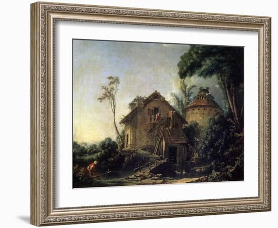 The Windmill, 1752-François Boucher-Framed Giclee Print