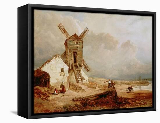 The Windmill, 19Th-William Clarkson Stanfield-Framed Premier Image Canvas