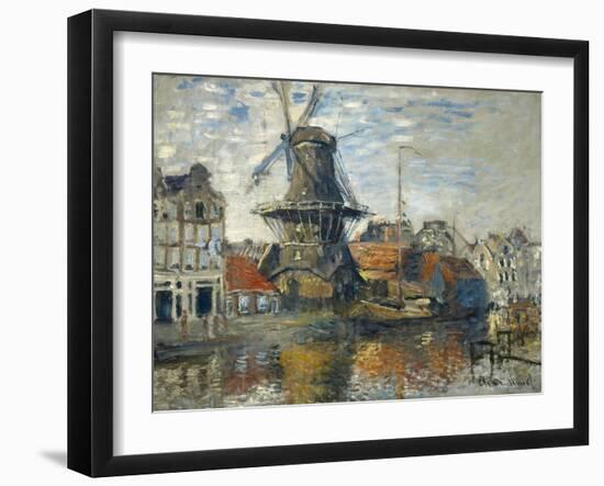 The Windmill, Amsterdam, 1871 (Oil on Canvas)-Claude Monet-Framed Giclee Print