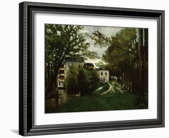 The Windmill at the La Roche Guyon. Moulin a La Roche Guyon-Eugène Boudin-Framed Giclee Print