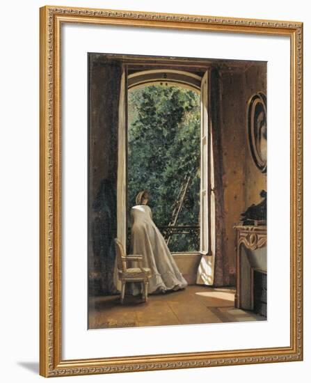 The Window Overlooking Apple Garden-Vito D'ancona-Framed Giclee Print