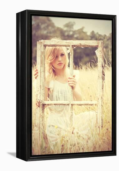 The Window-Sabine Rosch-Framed Premier Image Canvas