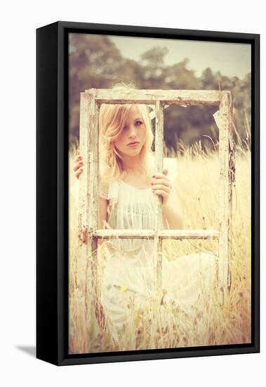 The Window-Sabine Rosch-Framed Premier Image Canvas