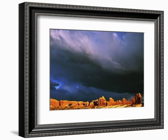 The Windows, Arches National Park, Utah, USA-Charles Gurche-Framed Photographic Print
