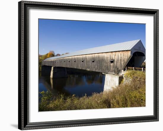 The Windsor Cornish Covered Bridge, Connecticut River, New Hampshire, USA-Jerry & Marcy Monkman-Framed Photographic Print