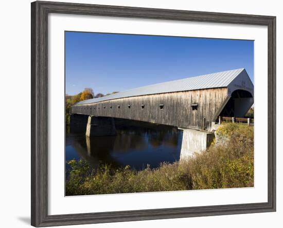 The Windsor Cornish Covered Bridge, Connecticut River, New Hampshire, USA-Jerry & Marcy Monkman-Framed Photographic Print