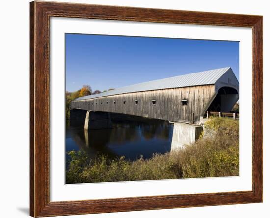 The Windsor Cornish Covered Bridge, Connecticut River, New Hampshire, USA-Jerry & Marcy Monkman-Framed Photographic Print