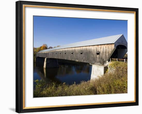 The Windsor Cornish Covered Bridge, Connecticut River, New Hampshire, USA-Jerry & Marcy Monkman-Framed Photographic Print