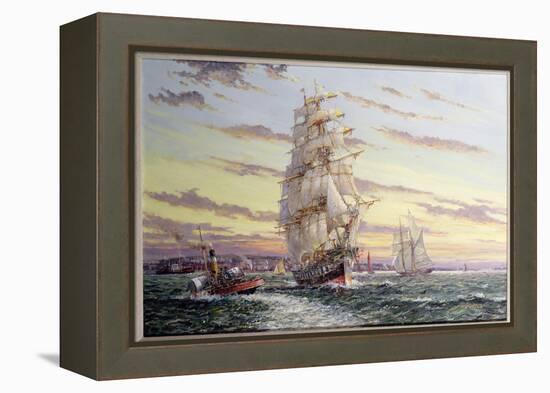 "The Windsor Park" Leaving the Thames-John Sutton-Framed Premier Image Canvas