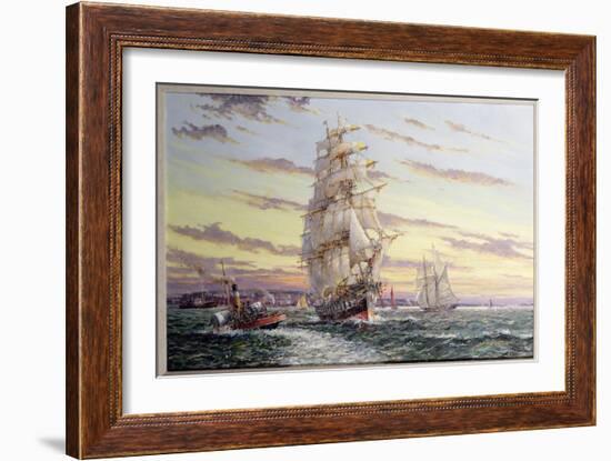 "The Windsor Park" Leaving the Thames-John Sutton-Framed Giclee Print