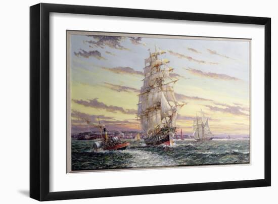 "The Windsor Park" Leaving the Thames-John Sutton-Framed Giclee Print