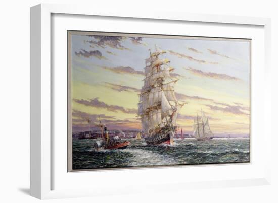 "The Windsor Park" Leaving the Thames-John Sutton-Framed Giclee Print