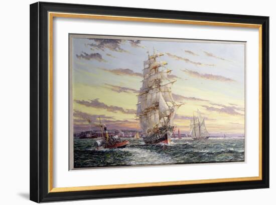 "The Windsor Park" Leaving the Thames-John Sutton-Framed Giclee Print