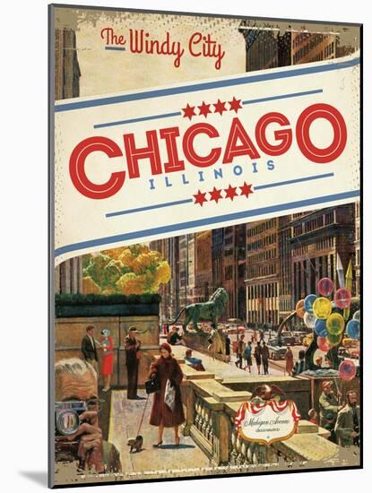 The Windy City-null-Mounted Giclee Print