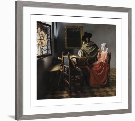 The Wine Glass, 1658-60-Jan Vermeer-Framed Premium Giclee Print