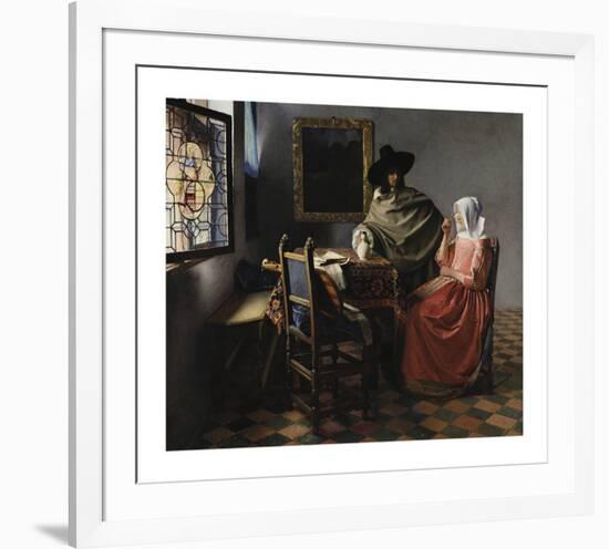 The Wine Glass, 1658-60-Jan Vermeer-Framed Premium Giclee Print