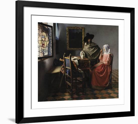 The Wine Glass, 1658-60-Jan Vermeer-Framed Premium Giclee Print