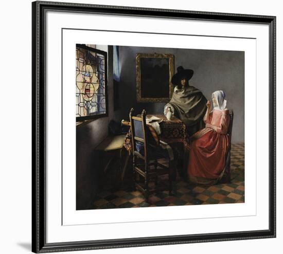 The Wine Glass, 1658-60-Jan Vermeer-Framed Premium Giclee Print