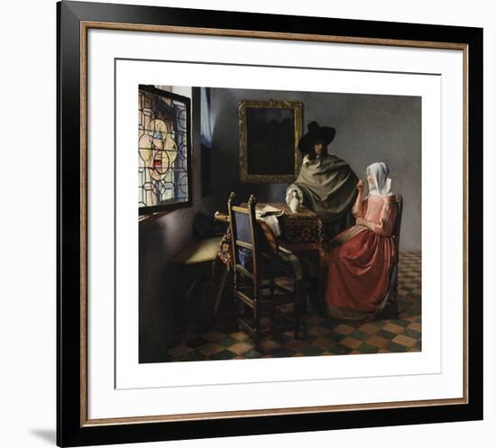 The Wine Glass, 1658-60-Jan Vermeer-Framed Premium Giclee Print