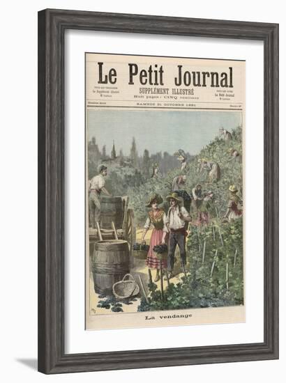 The Wine Harvest, from Le Petit Journal, 31st October 1891-Henri Meyer-Framed Giclee Print