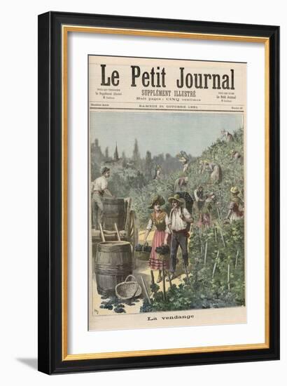 The Wine Harvest, from Le Petit Journal, 31st October 1891-Henri Meyer-Framed Giclee Print