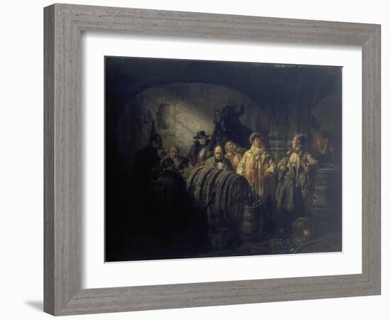 The Winetasting, 1853-Johann Peter Hasenclever-Framed Giclee Print