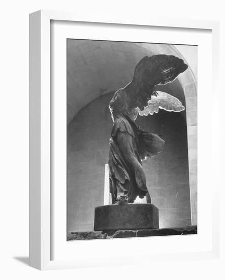 The Winged Victory of Samothrace Statue in the Louvre Museum, Probably Dating from Third-null-Framed Photographic Print