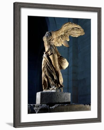 The Winged Victory or Nike of Samothrace, Marble, c. 190 BC-null-Framed Photographic Print