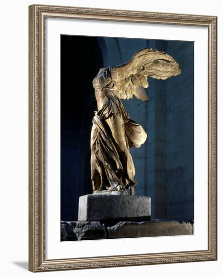 The Winged Victory or Nike of Samothrace, Marble, c. 190 BC-null-Framed Photographic Print