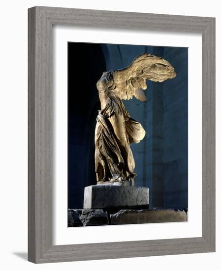 The Winged Victory or Nike of Samothrace, Marble, c. 190 BC-null-Framed Photographic Print