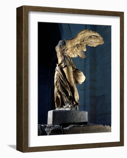 The Winged Victory or Nike of Samothrace, Marble, c. 190 BC-null-Framed Photographic Print