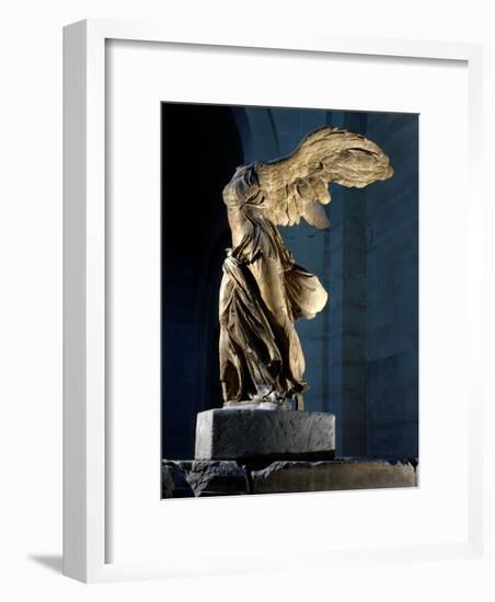 The Winged Victory or Nike of Samothrace, Marble, c. 190 BC-null-Framed Photographic Print