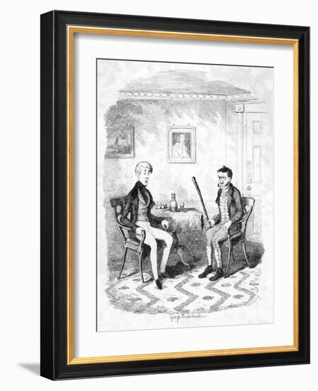 The Winglebury Duel by Charles Dickens-George Cruikshank-Framed Art Print