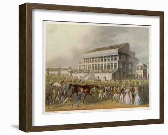 The Winner of the Derby Race-James Pollard-Framed Art Print