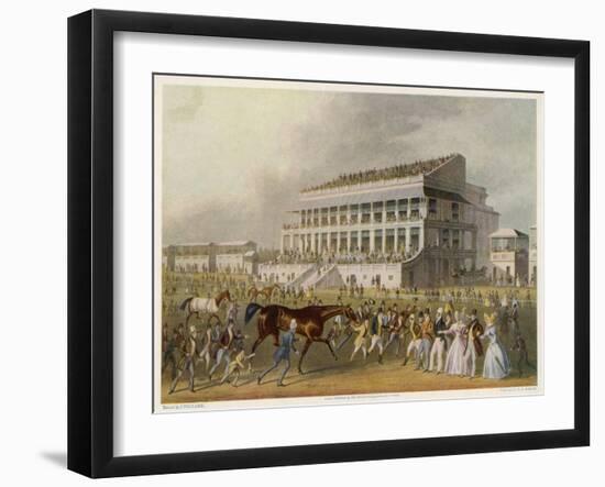 The Winner of the Derby Race-James Pollard-Framed Art Print