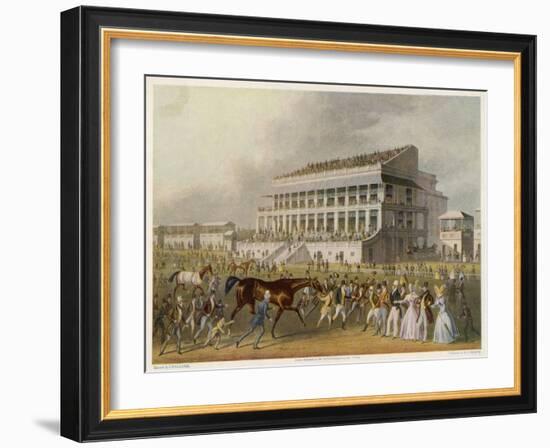 The Winner of the Derby Race-James Pollard-Framed Art Print