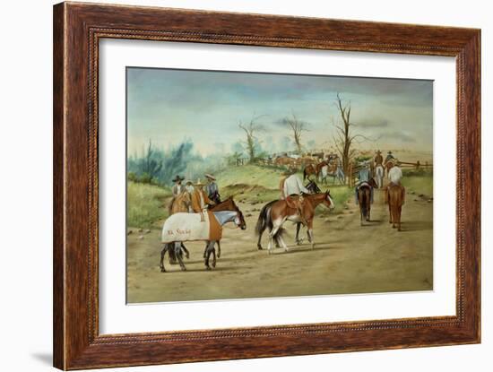 The Winners Enclosure, Encerrando El Ganado, 1910-Ernesto Icaza-Framed Giclee Print