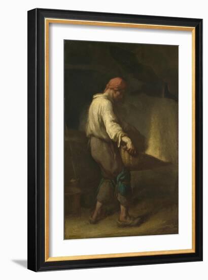 The Winnower, C. 1847-Jean-François Millet-Framed Giclee Print