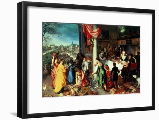 The Winter Feast, Gathering at the Bavarian State Palace-Hendrik van Balen the Elder-Framed Giclee Print