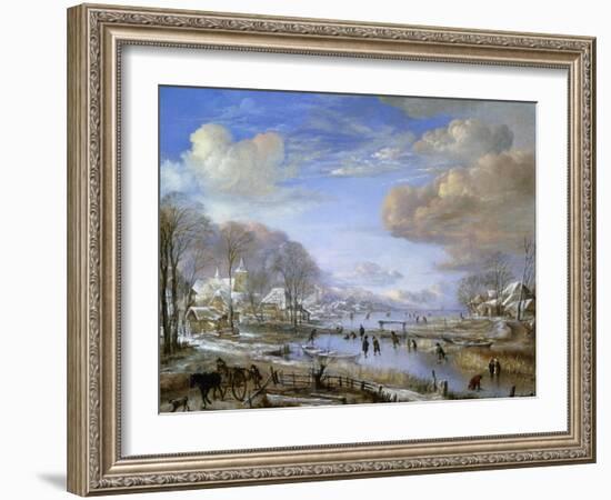 The Winter Landscape, C.1648-Aert van der Neer-Framed Giclee Print