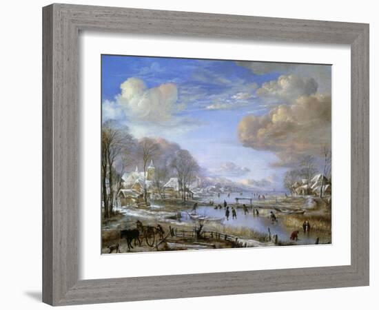 The Winter Landscape, C.1648-Aert van der Neer-Framed Giclee Print