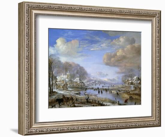 The Winter Landscape, C.1648-Aert van der Neer-Framed Giclee Print