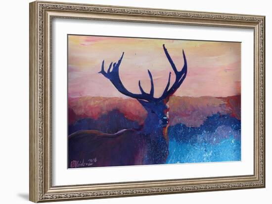 The Winter Moose-Markus Bleichner-Framed Art Print