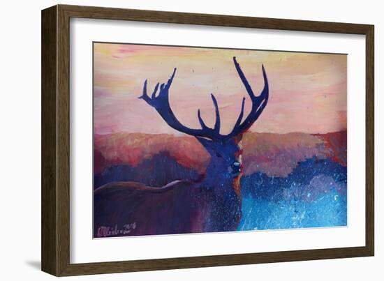 The Winter Moose-Markus Bleichner-Framed Art Print