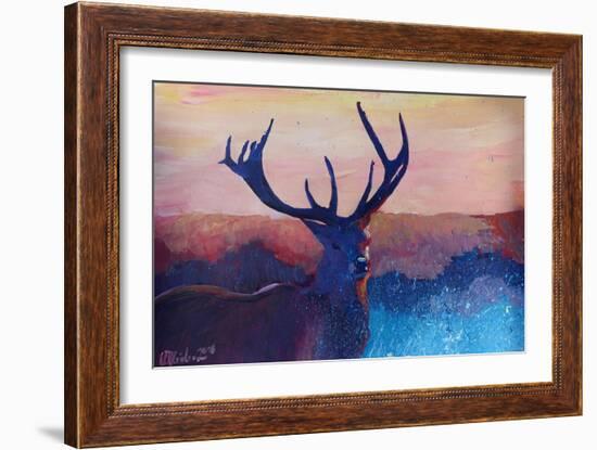 The Winter Moose-Markus Bleichner-Framed Art Print