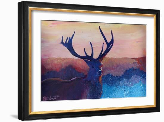 The Winter Moose-Markus Bleichner-Framed Art Print