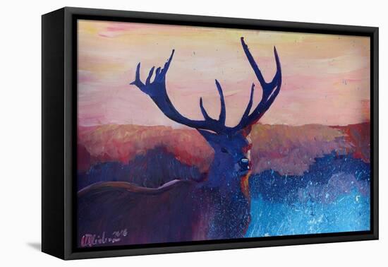 The Winter Moose-Markus Bleichner-Framed Stretched Canvas