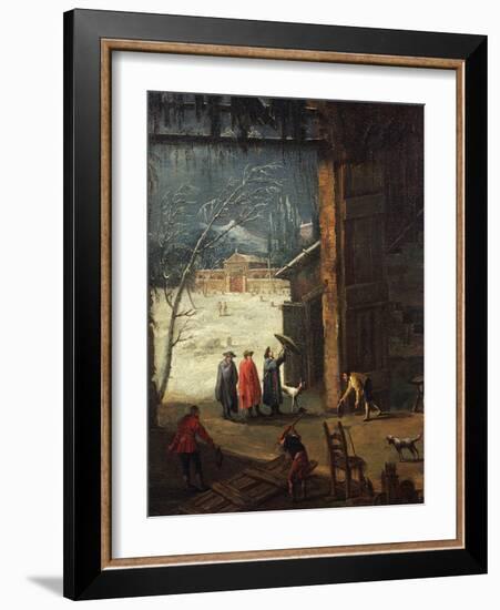 The Winter, the Arrival of a Nobleman at the Villa-Antonio Diziani-Framed Giclee Print